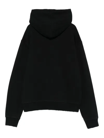 Dsquared2 Cotton Hoodie With Logo And Drawstring In Black