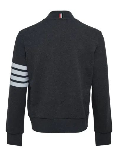 Thom Browne Loopback 4-bar Bomber Jacket In Gray
