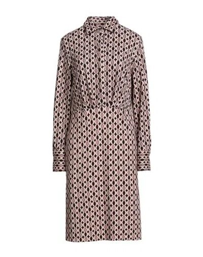 Robert Friedman Woman Midi Dress Black Size Xl Viscose, Polyamide, Elastane In Multi