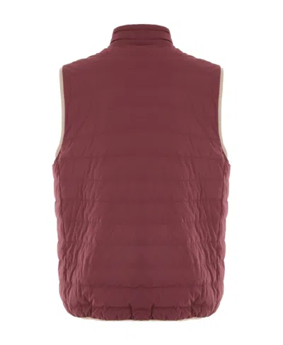 Brunello Cucinelli Padded Zip-up Gilet In Brown