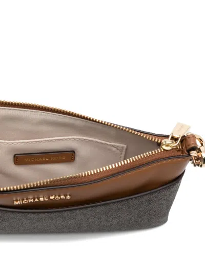 Michael Kors Jet Set Small Top Zip Convertible Wristlet In Brown