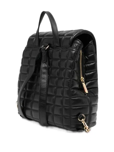 Michael Kors Tribeca Small Quilted Leather Backpack In Black