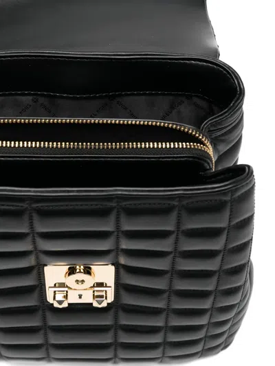 Michael Kors Tribeca Small Quilted Leather Backpack In Black