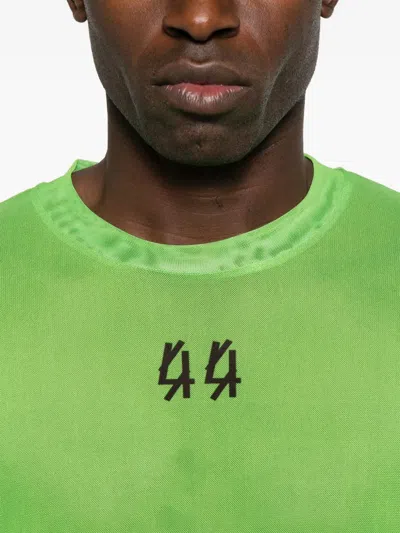 44 Label Group Logo-print Mesh Sweatshirt In Green