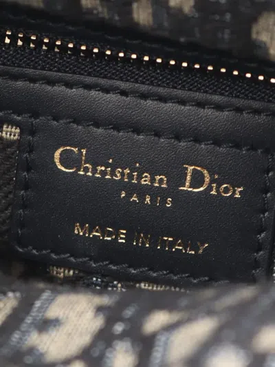 Pre-owned Dior 2022-2025 Mini Oblique Wicker Lady  Satchel In Brown