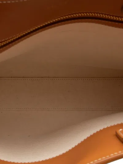 Pre-owned Celine 2021 Small Canvas Vertical Cabas Satchel In Brown