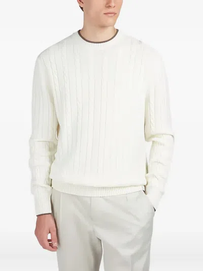 Paul & Shark Wool And Cashmere Turtleneck Sweater In White