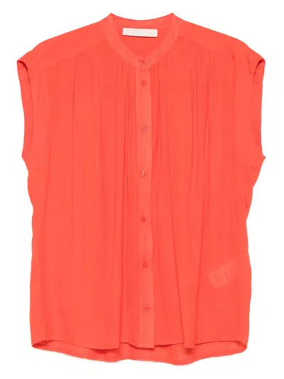 Vanessa Bruno Clio Sleeveless Blouse In Orange Fluo In Orange