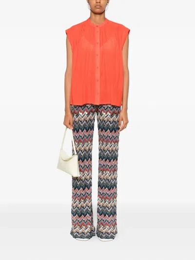 Vanessa Bruno Clio Sleeveless Blouse In Orange Fluo In Orange