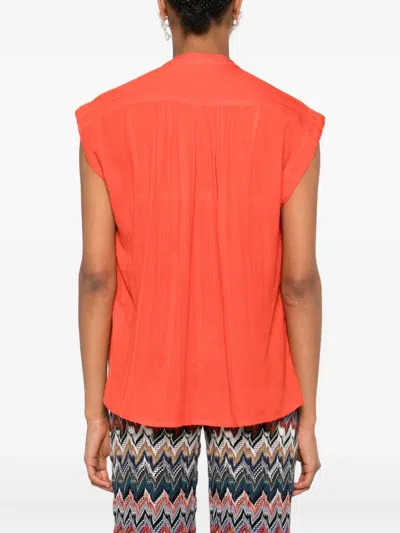 Vanessa Bruno Clio Sleeveless Blouse In Orange Fluo In Orange