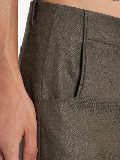 Entire Studios Slim Trouser Pants In Green Wool In Gray