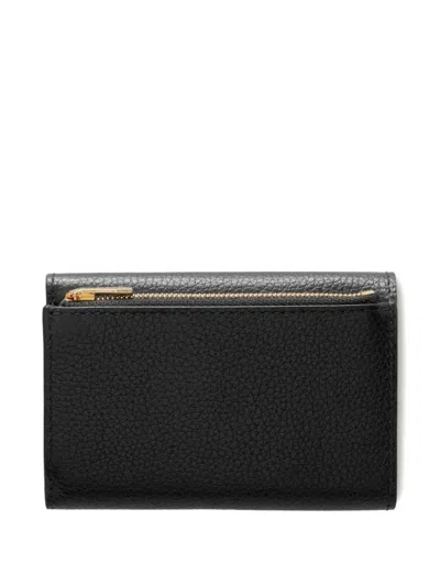 Mulberry Folded Leather Wallet In Black