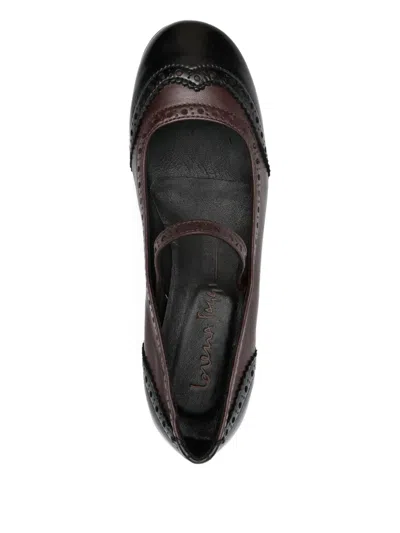 Lorena Paggi Leather Brogue Pumps In Black