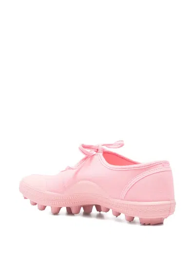 Phileo Lace-up Studded Ballet Flats In Pink