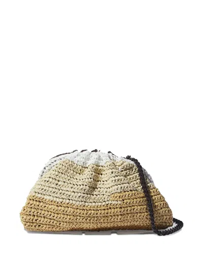 Maria La Rosa Layers Game Clutch Bag In Neutral