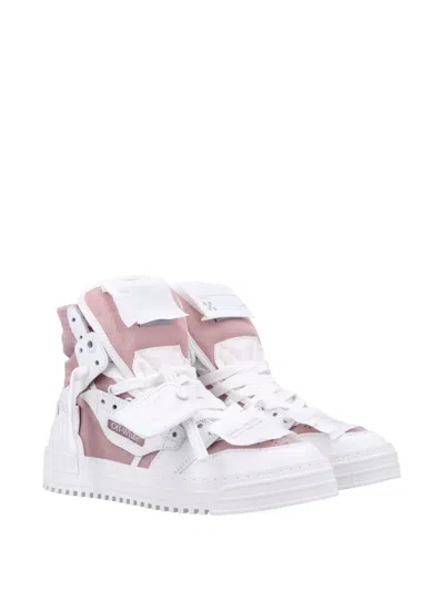 Off-white High-top Sneakers Contrast Panels In Pink