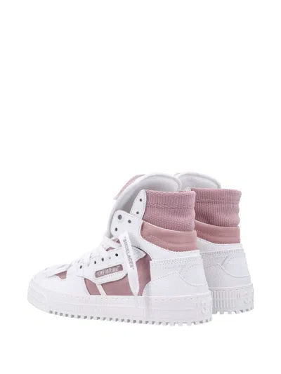 Off-white High-top Sneakers Contrast Panels In Pink