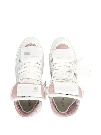Off-white High-top Sneakers Contrast Panels In Pink