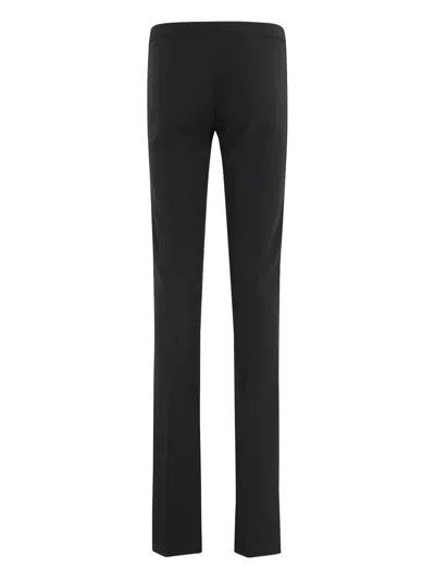 Elisabetta Franchi Flared Tailored Pants With Front Pleats In Black