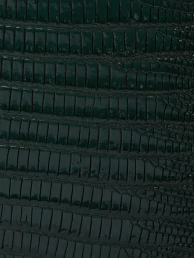 Roberto Cavalli Chain Strap Shoulder Bag With Snake Handle In Green