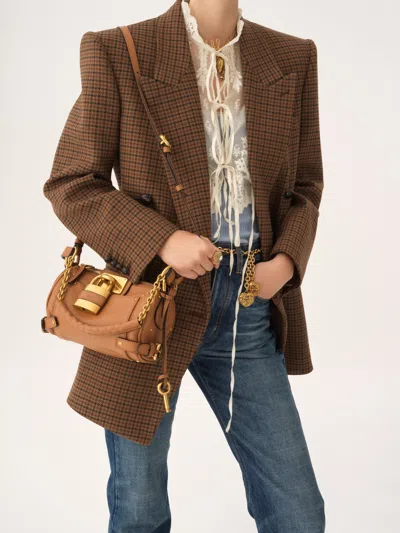 Chloé Chloe Women Biscuit Leather Small Paddington Shoulder Bag In Brown