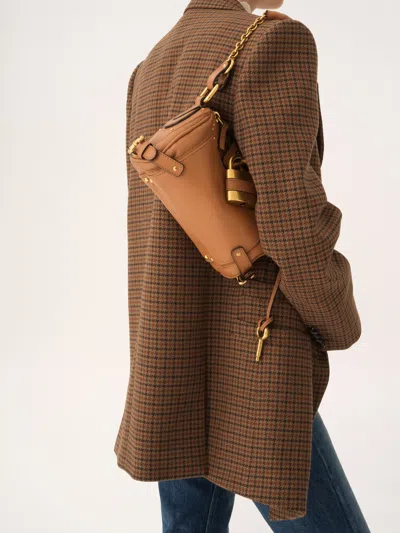 Chloé Chloe Women Biscuit Leather Small Paddington Shoulder Bag In Brown