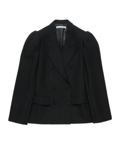 Acne Studios Double-breasted Blazer In Black