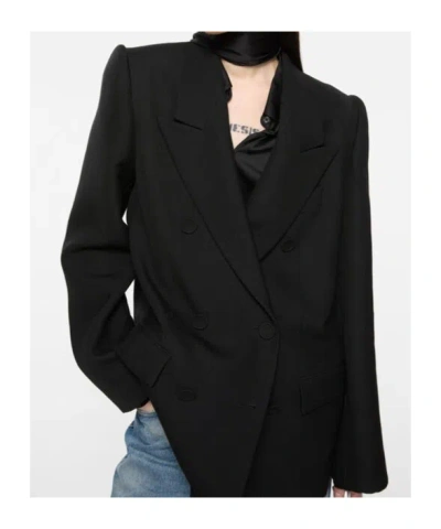 Acne Studios Double-breasted Blazer In Black
