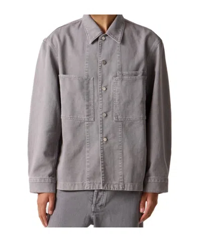 Lemaire Utility Overshirt Featuring Chest Pockets In Gray