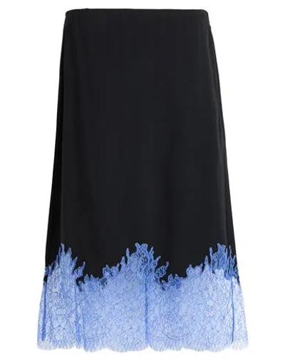 Gauchère Gauchere Woman Midi Skirt Black Size 8 Acetate, Viscose, Cotton, Polyester In Black