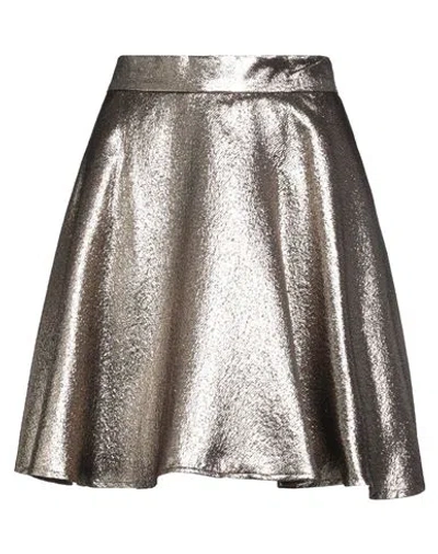Sage And Ivy Woman Mini Skirt Gold Size 4 Polyester, Acetate, Viscose, Textile Fibers In Gold