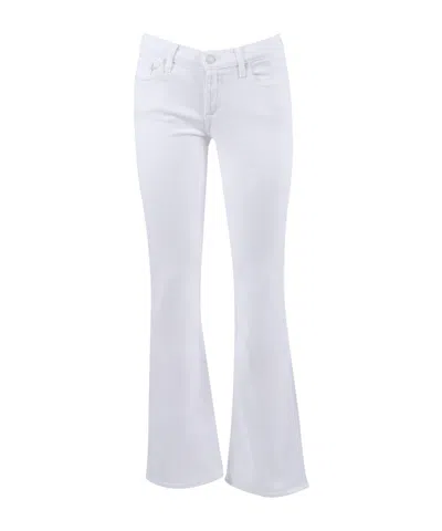 7 For All Mankind Original Bootcut Tailorless Mid-rise Bootcut Jeans In White