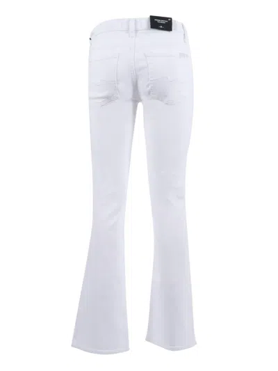 7 For All Mankind Original Bootcut Tailorless Mid-rise Bootcut Jeans In White