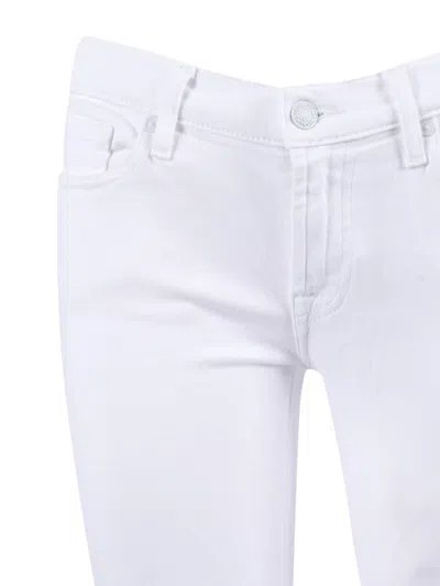 7 For All Mankind Original Bootcut Tailorless Mid-rise Bootcut Jeans In White