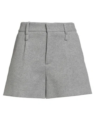 Federico Cina Woman Shorts & Bermuda Shorts Grey Size S Wool, Polyamide In Gray