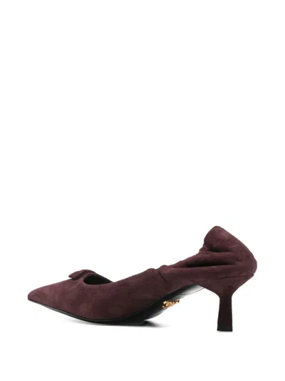 Prada Pointed High Heels In Burgundy