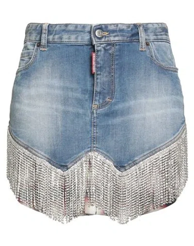 Dsquared2 Denim Mini Skirt In Multi