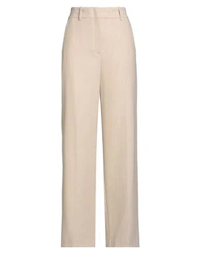 Peserico Easy Woman Pants Cream Size 8 Wool, Polyester, Viscose, Polyamide, Elastane In Neutral