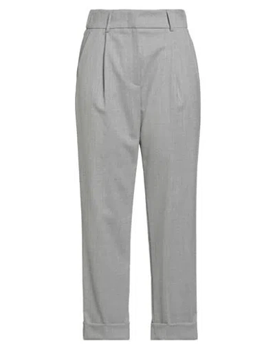 Peserico Easy Woman Pants Light Grey Size 6 Wool, Polyacrylic, Elastane In Gray