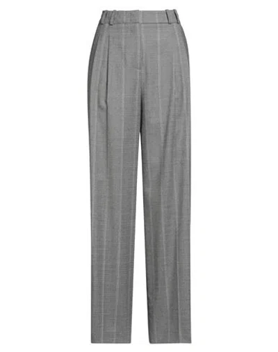 Peserico Easy Woman Pants Grey Size 6 Virgin Wool, Elastane In Gray