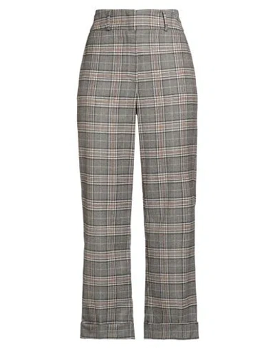 Peserico Woman Pants Dark Brown Size 10 Virgin Wool, Nylon, Elastane In Multi