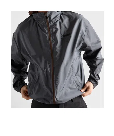 Prada Reversible Re-nylon Jacket In Brown