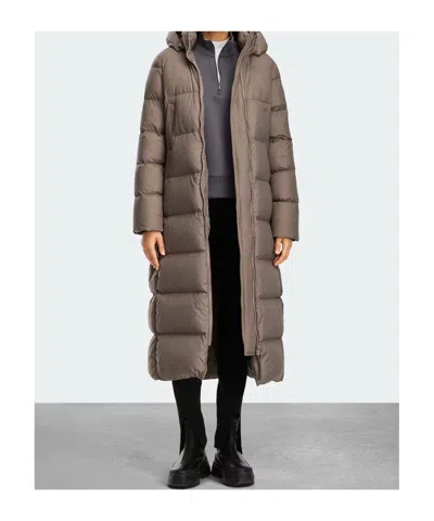 Canada Goose Mystique Tonal Label 750 Fill Power Down Long Puffer Coat In Brown