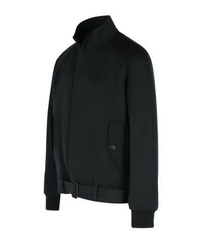 Lanvin Wool Twill Casual Jacket In Black