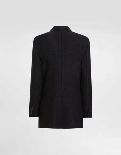 Dolce & Gabbana Double-breasted Jacket Structured Shoulders In Black