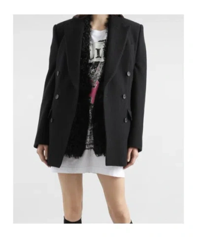 Dolce & Gabbana Double-breasted Jacket Structured Shoulders In Black