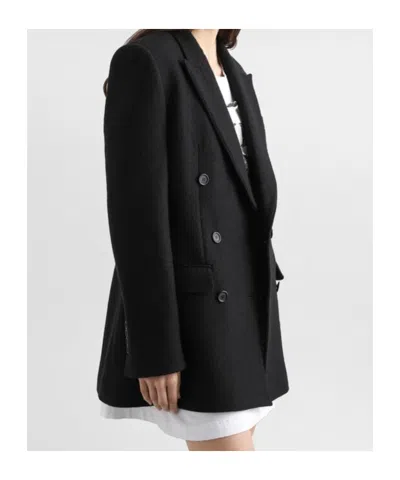 Dolce & Gabbana Double-breasted Jacket Structured Shoulders In Black