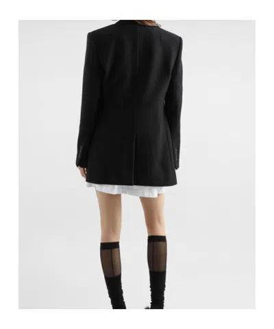 Dolce & Gabbana Double-breasted Jacket Structured Shoulders In Black