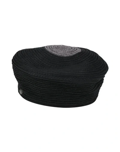 Giorgio Armani Woman Hat Black Size L Viscose, Wool, Cotton, Acetate In Black