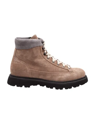 Doucal's Stivaletto Con Lacci In Camoscio Colore Torbias In Brown
